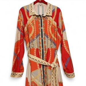 Jealous Tomato chain print shirt dress